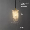 Art deco crystal glass pendant light with LED lighting