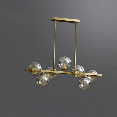 Luxury modern design glass LED chandelier - vue 4 sur 9