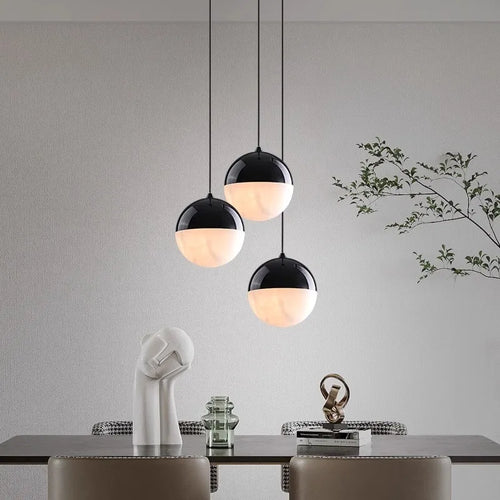 Modern creative marble pendant lamp for home decoration - vue 5 sur 14