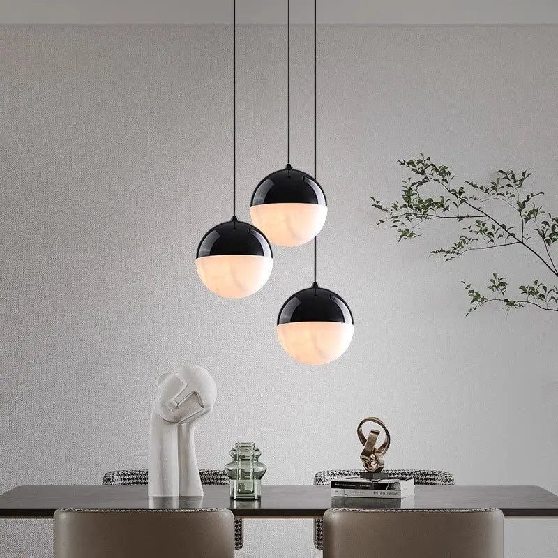 Modern creative marble pendant lamp for home decoration - vue 5 sur 14