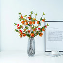 Artificial green plant with 5 pomegranate heads for interior decoration