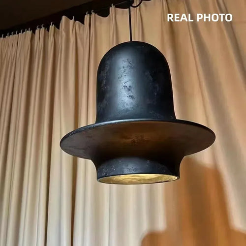 Nordic wabi sabi style resin pendant light - vue 6 sur 8
