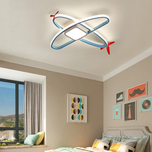 Helicopter ceiling light for modern and cosy children's room - vue 3 sur 9