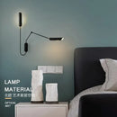 Adjustable industrial wall light with creative arm for reading
