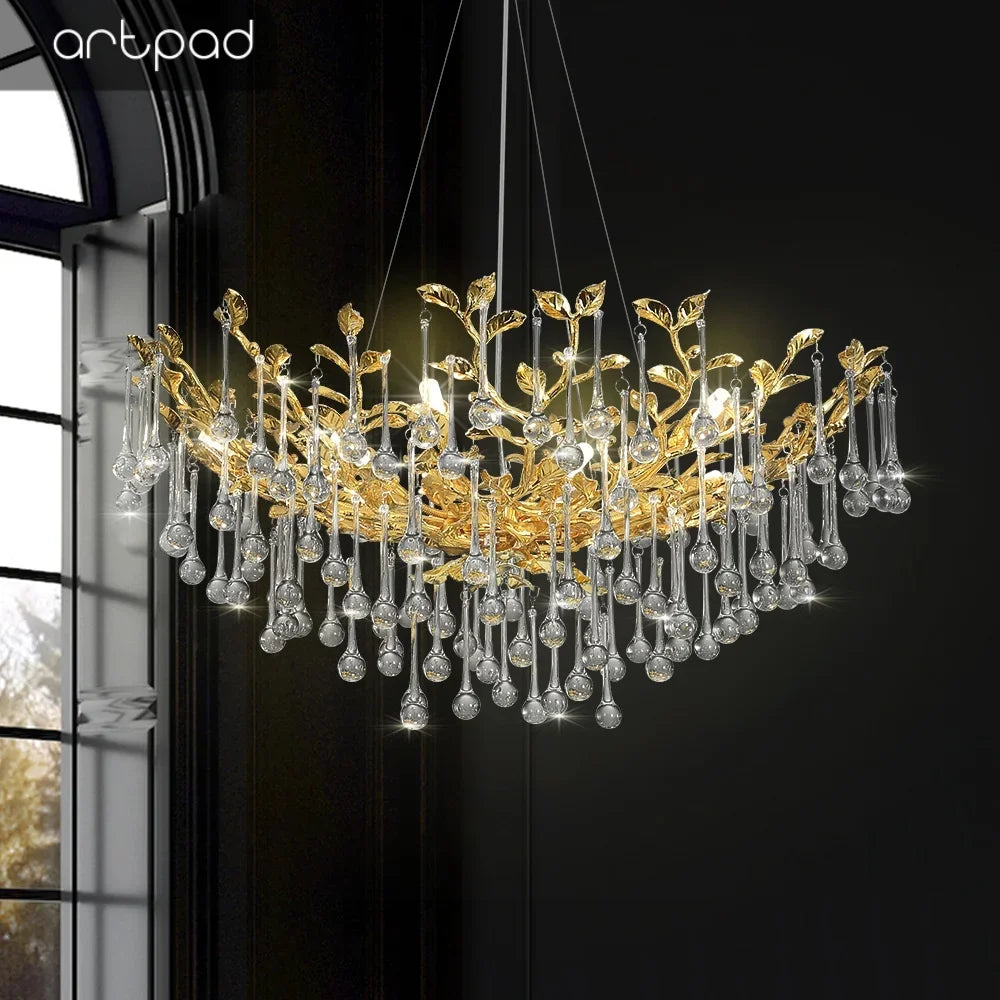 Vintage crystal chandelier with elegant Artpad design for modern interiors