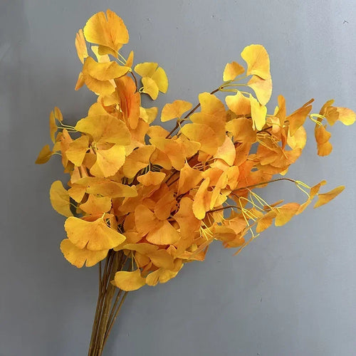 Artificial ginkgo decorative plant with three branches for outdoor use - vue 2 sur 6