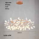 Creative LED chandelier in stainless steel and acrylic for interior decoration