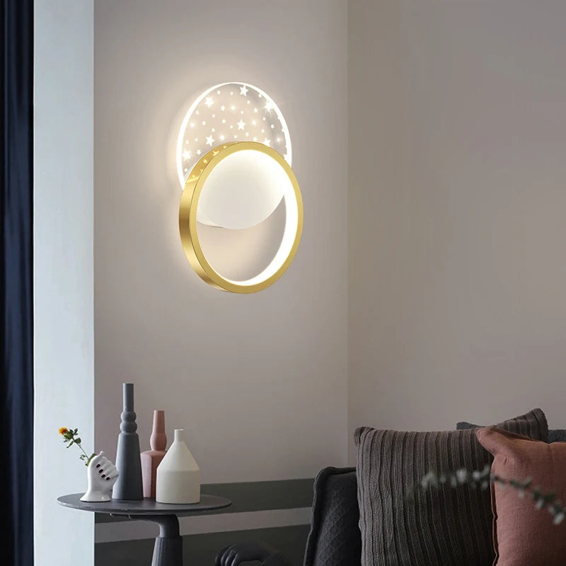 Minimalist modern luxury star point wall light