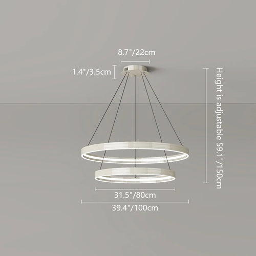 Modern metal chandelier for elegant indoor lighting - vue 9 sur 16