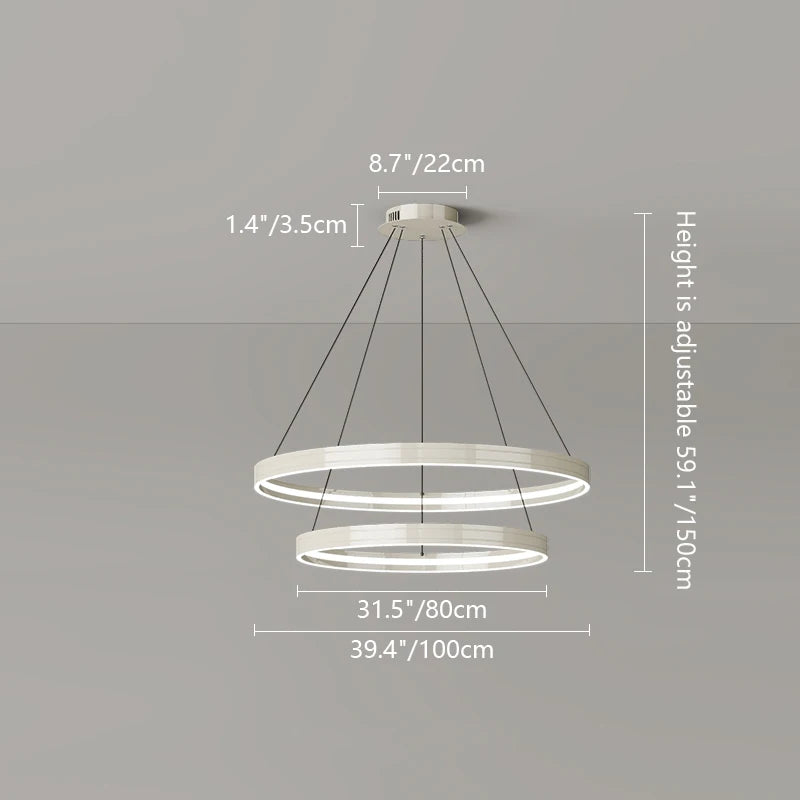 Modern metal chandelier for elegant indoor lighting - vue 8 sur 16