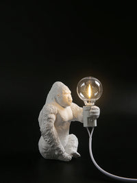 Nordic king kong customisable resin animal table lamp