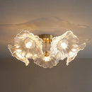 Modern glass lotus flower LED chandelier