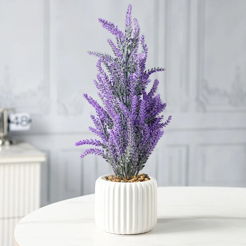 Artificial lavender and wheat bouquet for indoor and outdoor decoration