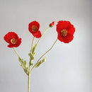 Artificial poppy flower bouquet for home, garden, and party decoration
