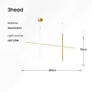 Italian designer tubular LED pendant chandelier