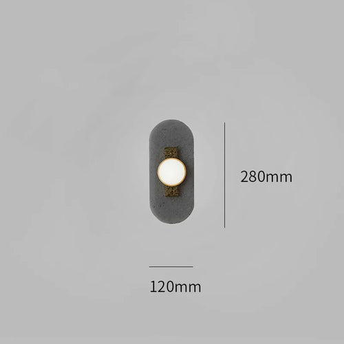 Minimalist rounded design wall light