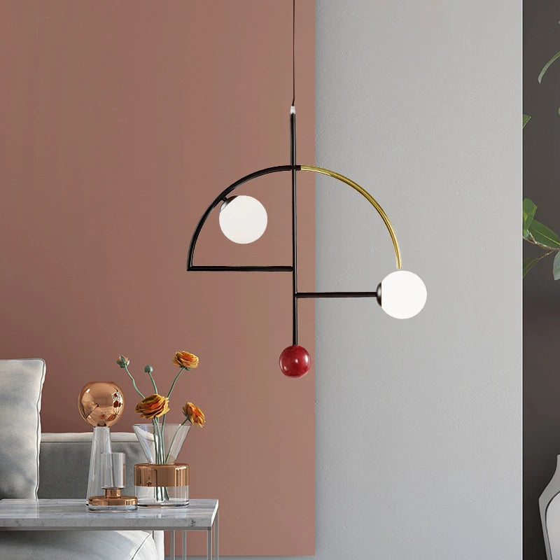 Custom postmodern chandelier for modern interior decor - vue 4 sur 10