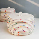 handwoven cotton basket for decorative storage