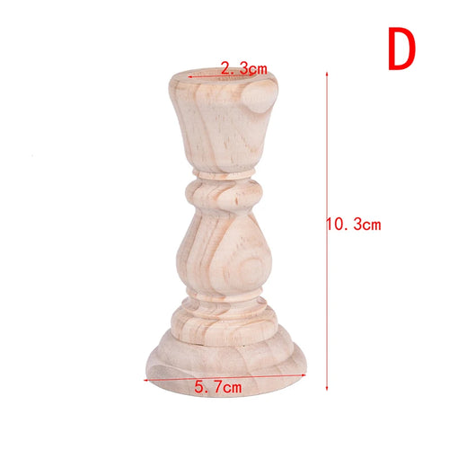 Candlesticks Holderng Decorations, Retro Wood Classic  Weddi candle holders   Holders home decor - vue 8 sur 11