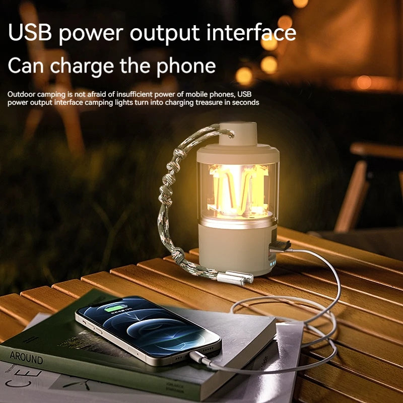 lampe de camping led rechargeable portable pour extérieur - vue 5 sur 6