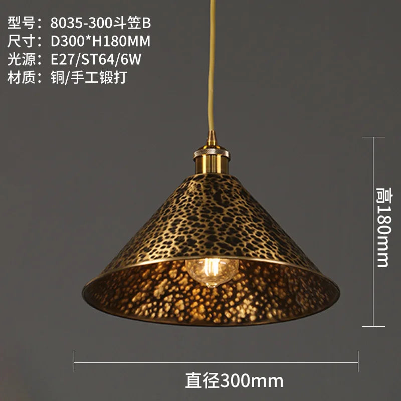 Chinese decorative copper chandelier for a zen atmosphere - vue 11 sur 14
