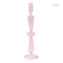 Conical glass candle holder for wedding tables and Nordic decoration