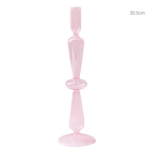 Conical glass candle holder for wedding tables and Nordic decoration - vue 19 sur 28