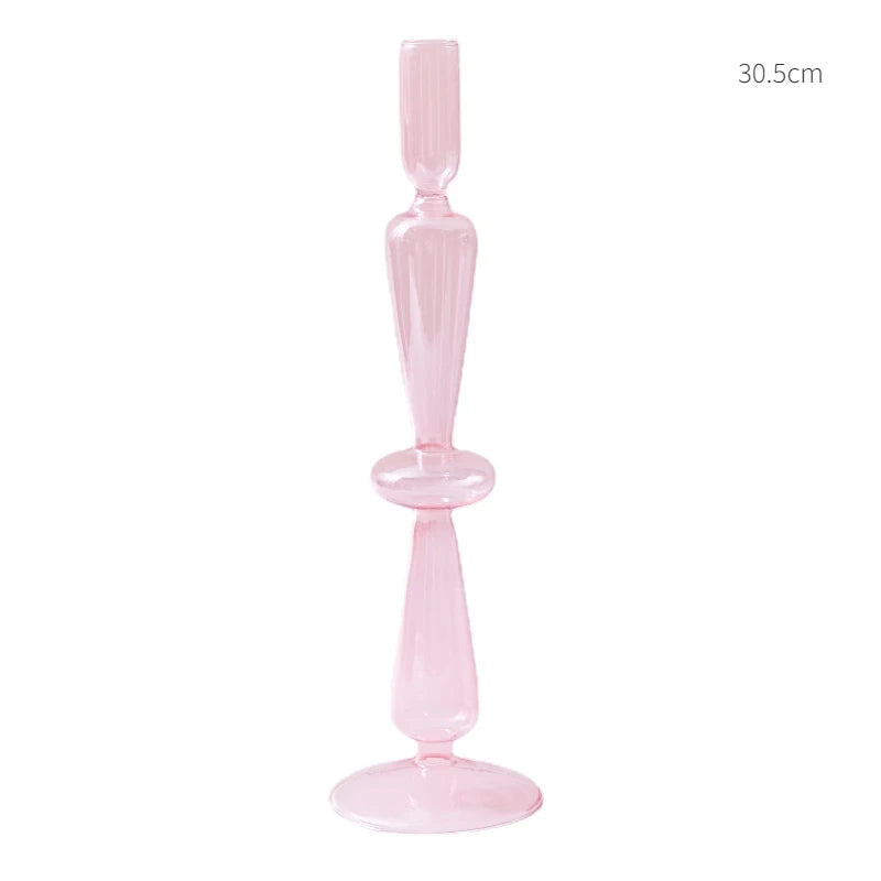 Conical glass candle holder for wedding tables and Nordic decoration - vue 18 sur 28