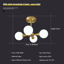 Nordic white glass chandelier for indoor lighting