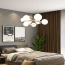 Modern glass chandelier with bubbles for elegant interiors