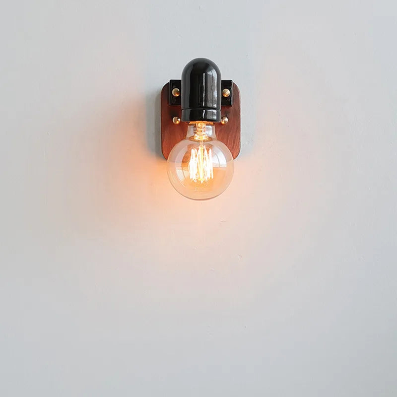 Vintage industrial ceramic LED wall light for decoration