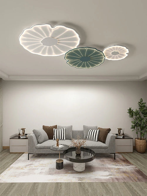 Decorative creative lotus leaf LED ceiling light