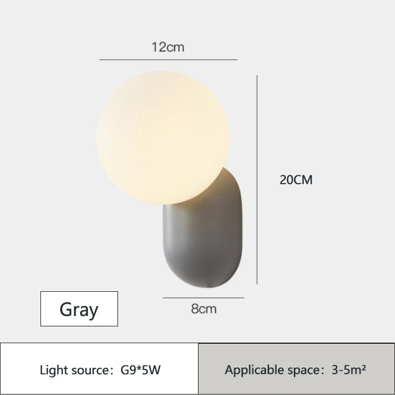 Modern LED wall light small decorative bubble lamp