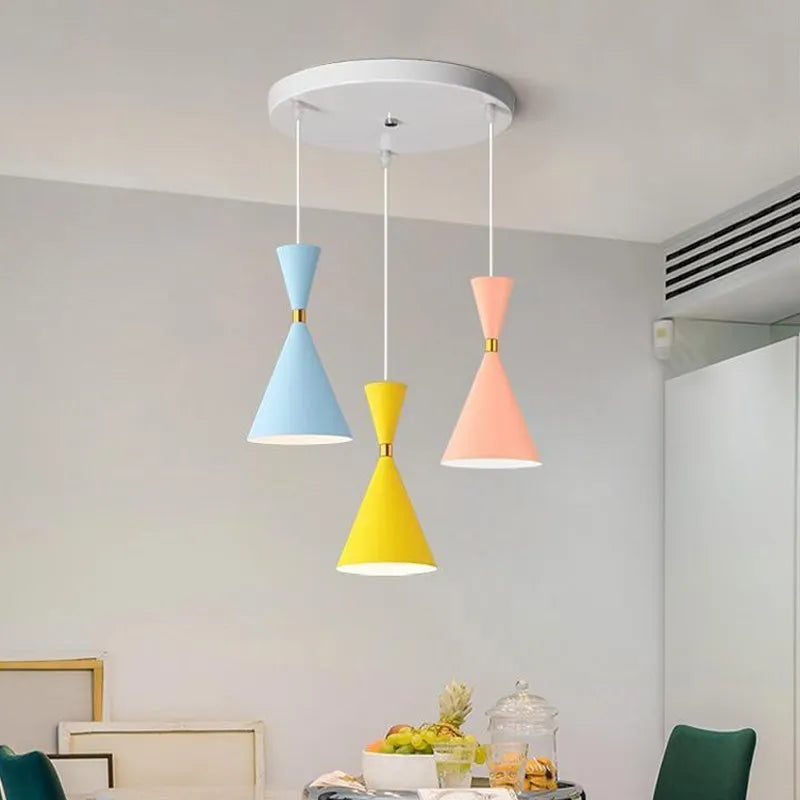 Nordic three-head aluminium pendant light - vue 3 sur 28