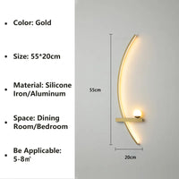 Nordic striped LED wall light