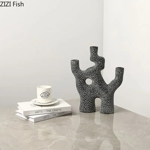 abstract alien coral candle holder for craft decoration - vue 3 sur 8