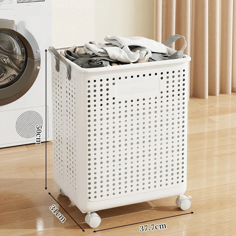 Dirty clothes basket, folding multifunctional handheld dirty clothes basket, large capacity collection basket, storage basket - vue 7 sur 8