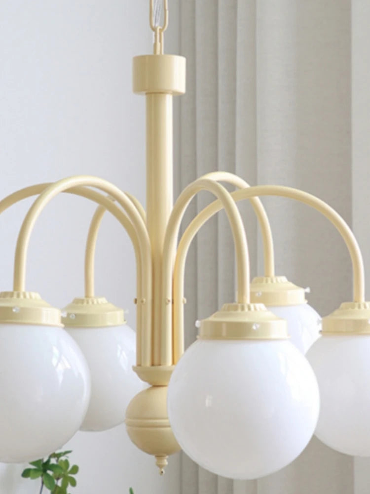 Retro glass chandelier for nordic interior decoration - vue 5 sur 9