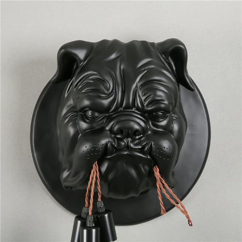 Decorative resin wall light with Nordic dog head design - vue 7 sur 8