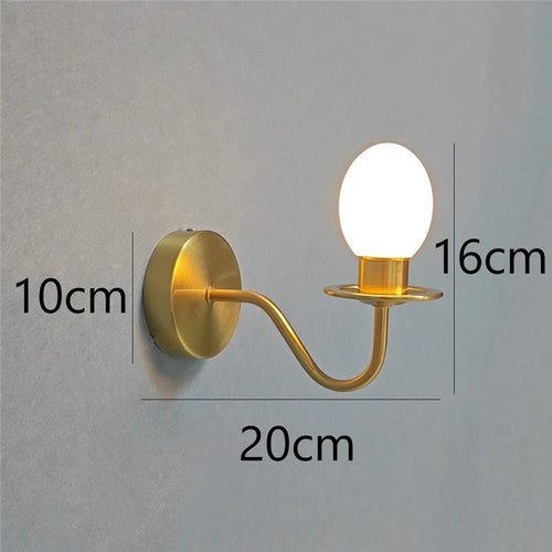 Modern minimalist duck egg LED wall light - vue 9 sur 8