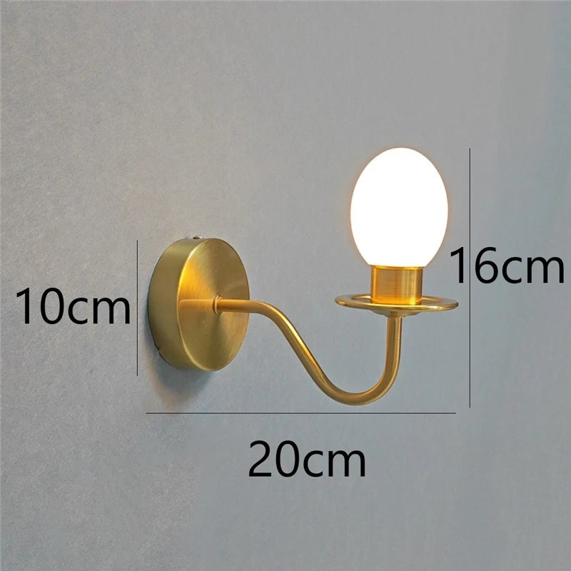 Modern minimalist duck egg LED wall light - vue 8 sur 8