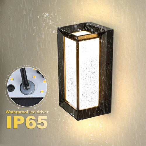 Waterproof LED wall light for outdoor garden patio - vue 3 sur 7