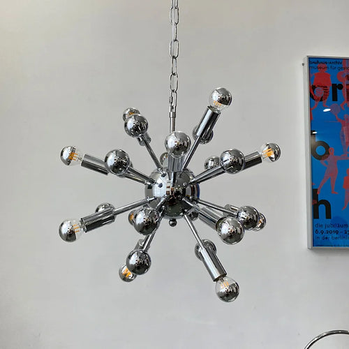 lustre vintage médiéval atomique pour table suspendue - vue 5 sur 6