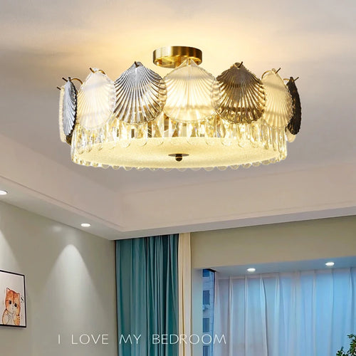 Modern French crystal LED designer chandelier - vue 3 sur 9