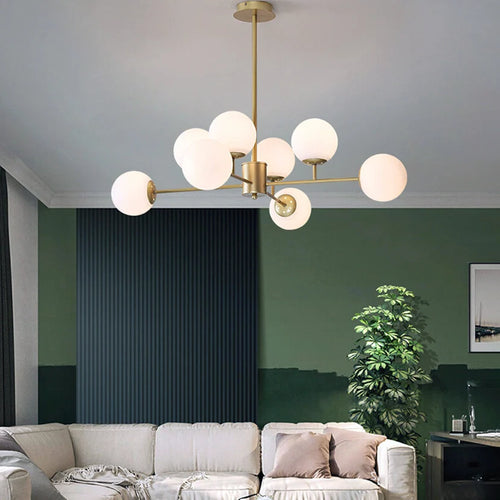 Sandyha modern luxury molecular glass LED chandelier - vue 4 sur 9