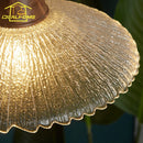 Glass and copper pendant light for a Nordic indoor atmosphere