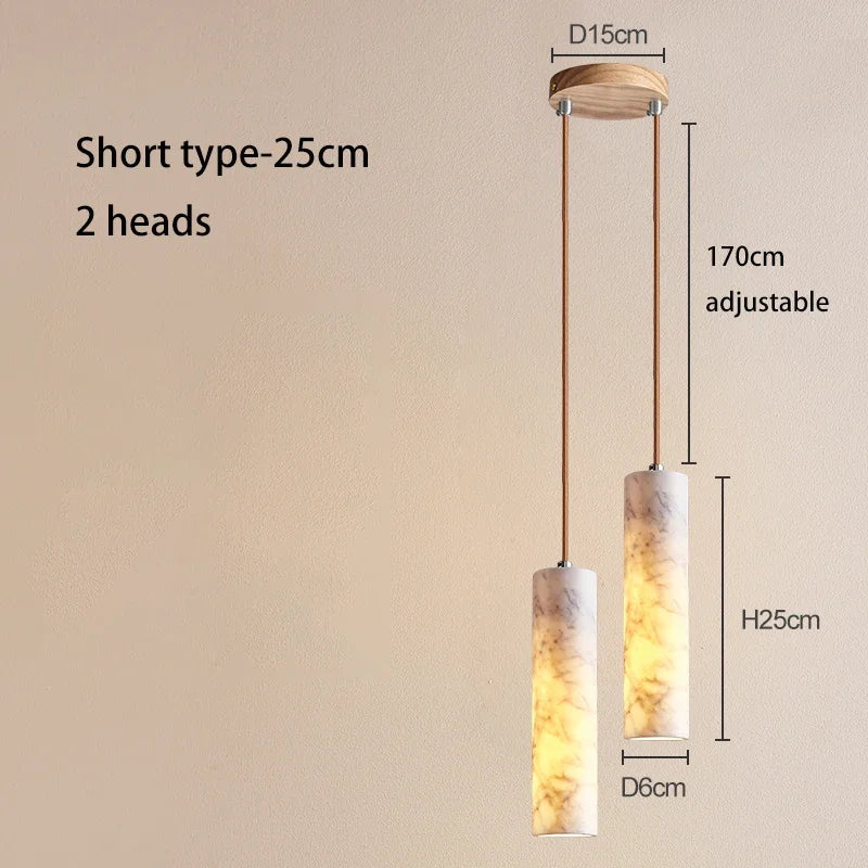Wabi-sabi natural marble chandelier for designer hotels - vue 9 sur 10