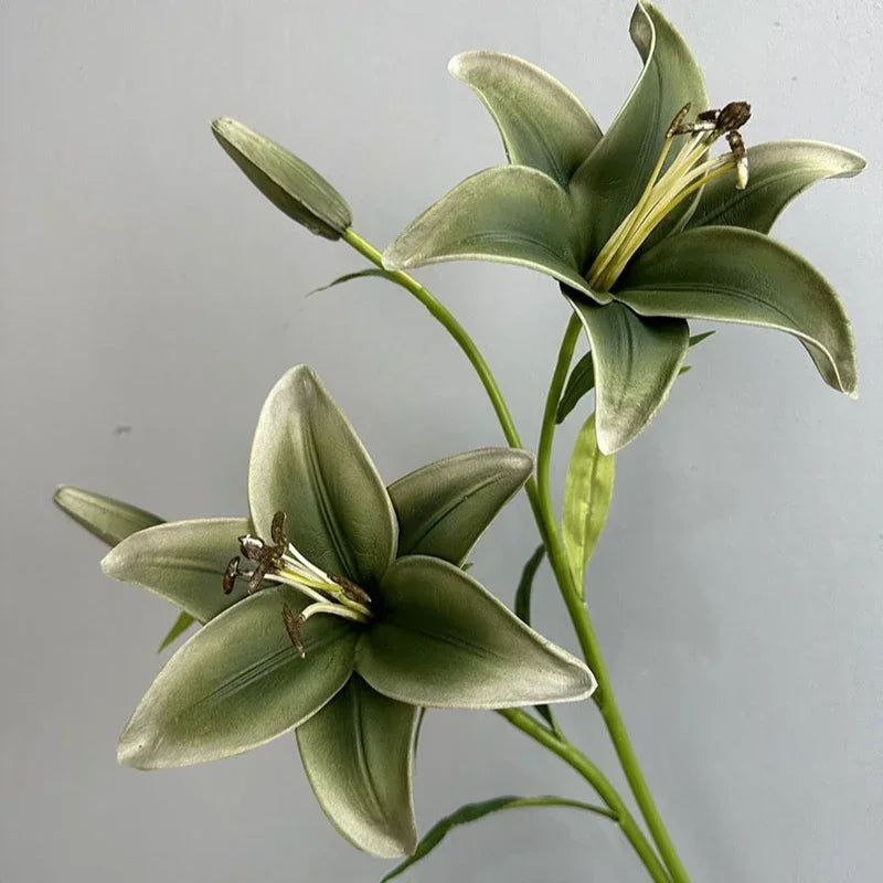 Artificial lily branch floral decoration for interiors