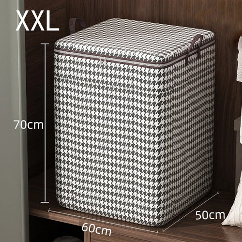 large capacity folding clothes storage bag with handle - vue 9 sur 10