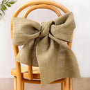 Beige jute table runner rustic farmhouse style